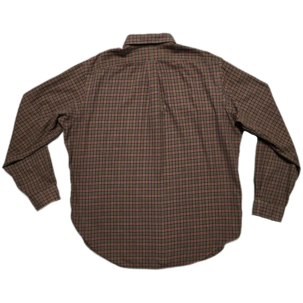 VTG Ralph Lauren Lightweight Flannel Shirt Mens‎ XL Tartan Plaid 90s Classic Fit